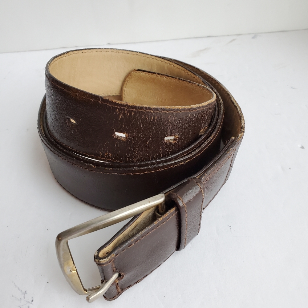 MEN'S BROWN LEATHER MADE IN USA SIZE 42/105